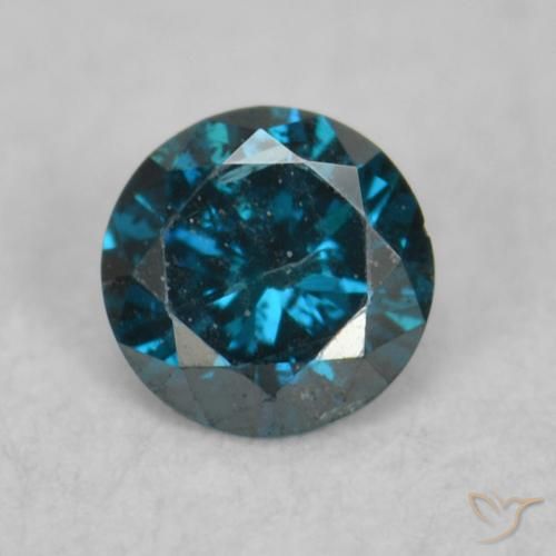 0.07ct Naturale Blu Diamante, Rotondo, VS-SI