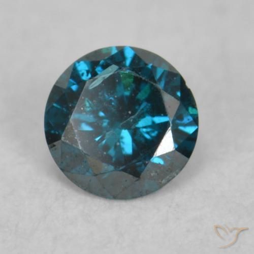 Diamante Blu naturale da 0.07 ct, Rotondo, VS-SI