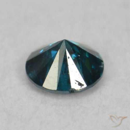 Diamante Blu naturale da 0.07 ct, Rotondo, VS-SI