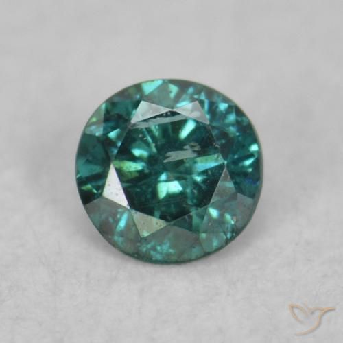 0.06ct Naturale Verde Diamante, Rotondo, VS-SI