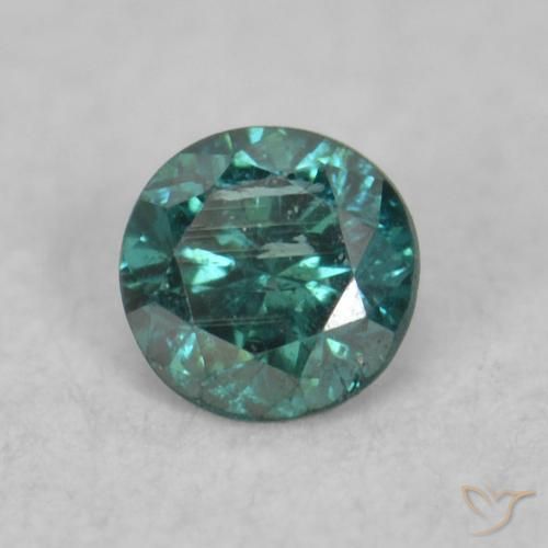 Diamante Verde naturale da 0.06 ct, Rotondo, VS-SI