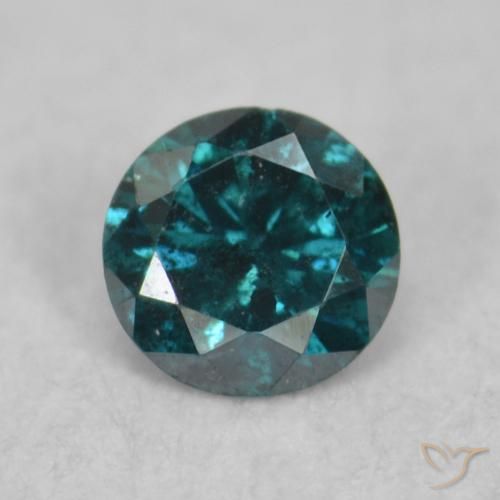 0.07ct Naturale Blu Diamante, Rotondo, VS-SI