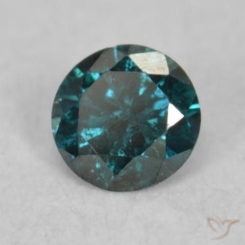 Diamante Blu naturale da 0.07 ct, Rotondo, VS-SI