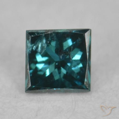 0.07ct Naturale Verde Diamante, Quadrato, VS-SI