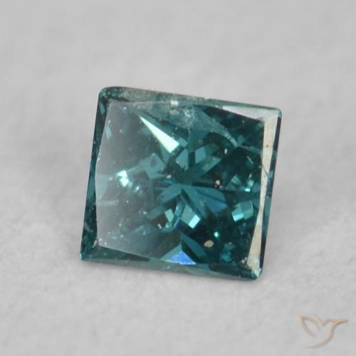 Diamante Verde naturale da 0.05 ct, Quadrato, VS-SI
