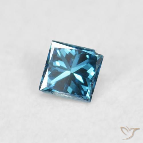 Diamante Blu naturale da 0.02 ct, Quadrato, VS-SI