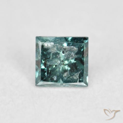 0.07ct Naturale Verde Diamante, Quadrato, SI