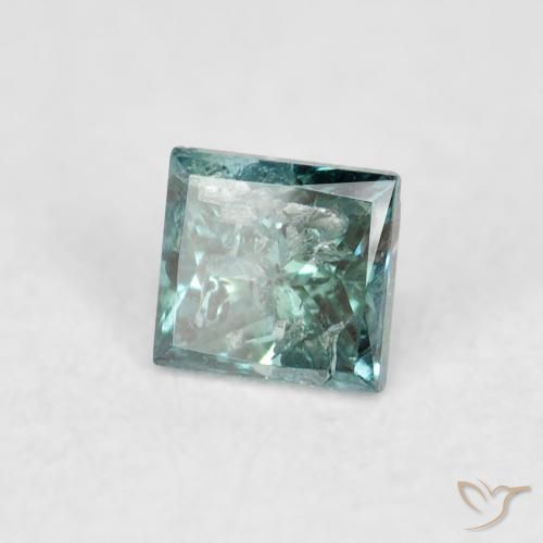 Diamante Verde naturale da 0.07 ct, Quadrato, SI