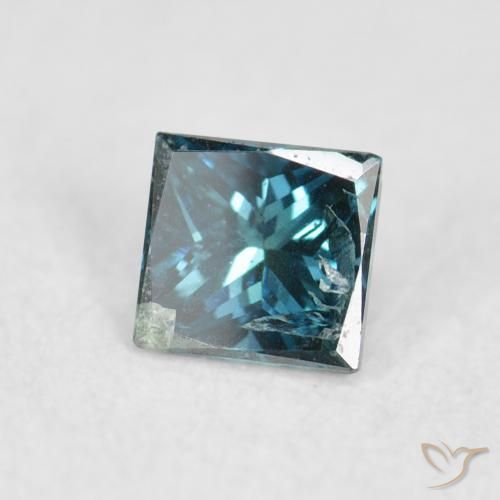 Diamante Blu naturale da 0.09 ct, Quadrato, SI
