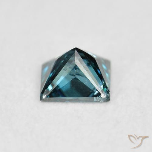 Diamante Blu naturale da 0.09 ct, Quadrato, SI