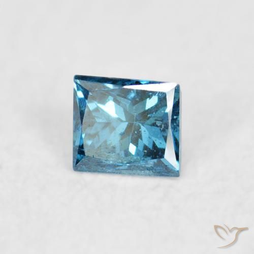 Diamante Blu naturale da 0.05 ct, Quadrato, VS-SI