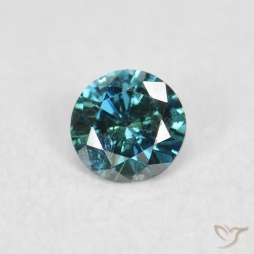 0.05ct Naturale Verde Diamante, Rotondo, VS-SI