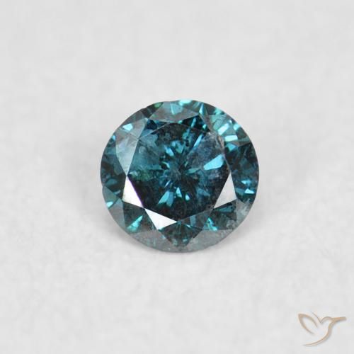 0.05ct Naturale Blu Diamante, Rotondo, VS-SI