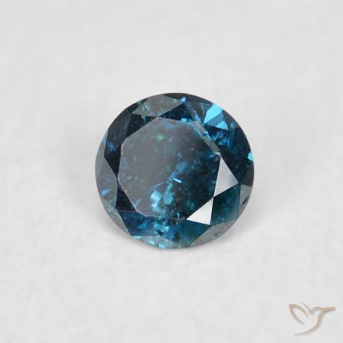 Diamante Blu naturale da 0.04 ct, Rotondo, VS-SI