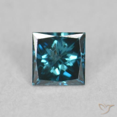 0.07ct Naturale Blu Diamante, Quadrato, VS