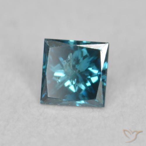 Diamante Blu naturale da 0.07 ct, Quadrato, VS