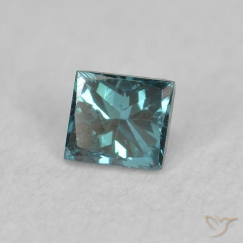 Diamante Blu naturale da 0.07 ct, Quadrato, VS