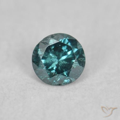 0.05ct Naturale Blu Diamante, Rotondo, SI