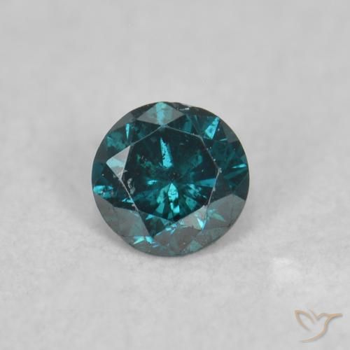Diamante Blu naturale da 0.06 ct, Rotondo, SI