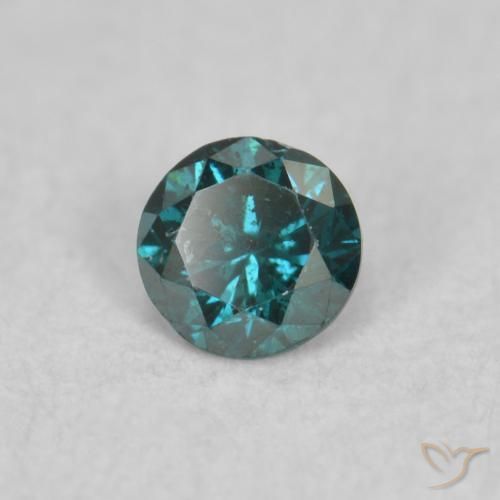Diamante Blu naturale da 0.06 ct, Rotondo, SI