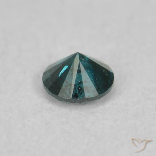 Diamante Blu naturale da 0.06 ct, Rotondo, SI