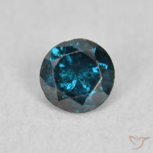 0.07ct Naturale Blu Diamante, Rotondo, VS