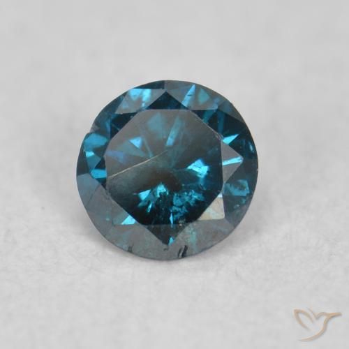 Diamante Blu naturale da 0.07 ct, Rotondo, SI