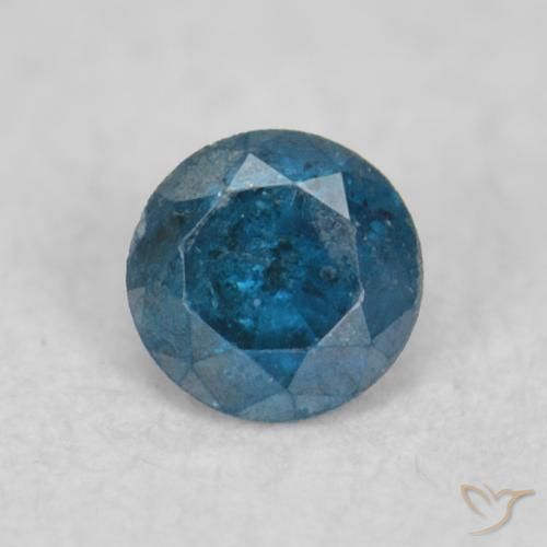 0.04ct Naturale Blu Diamante, Rotondo, SI