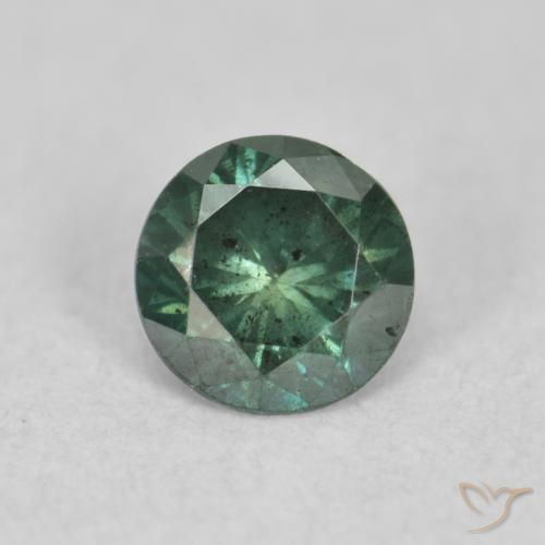 0.21ct Naturale Verde Diamante, Rotondo, VS-SI