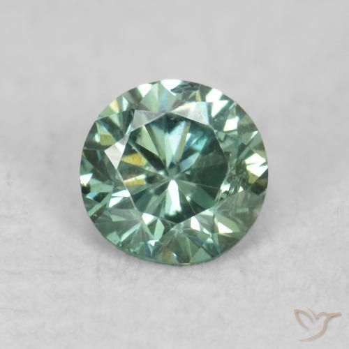 0.08ct Naturale Verde Diamante, Rotondo, VS-SI