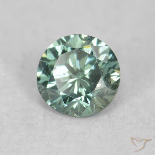Diamante Verde naturale da 0.08 ct, Rotondo, VS-SI