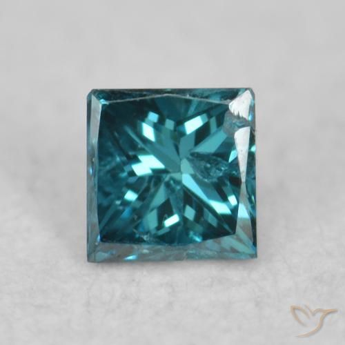 0.06ct Naturale Blu Diamante, Quadrato, VS-SI
