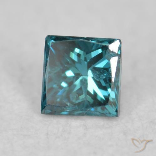 Diamante Blu naturale da 0.06 ct, Quadrato, VS-SI