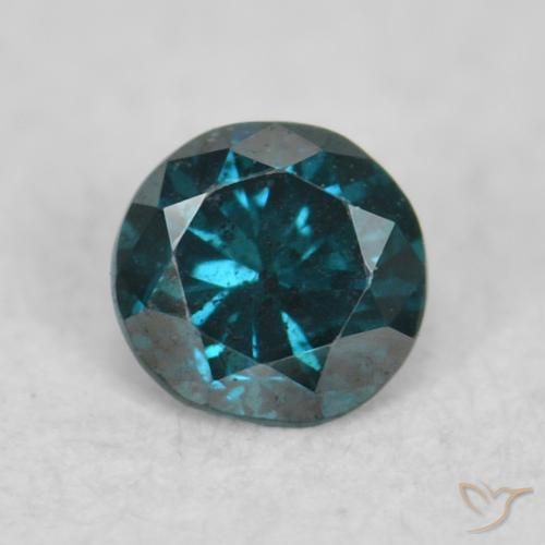 0.06ct Naturale Blu Diamante, Rotondo, VS-SI