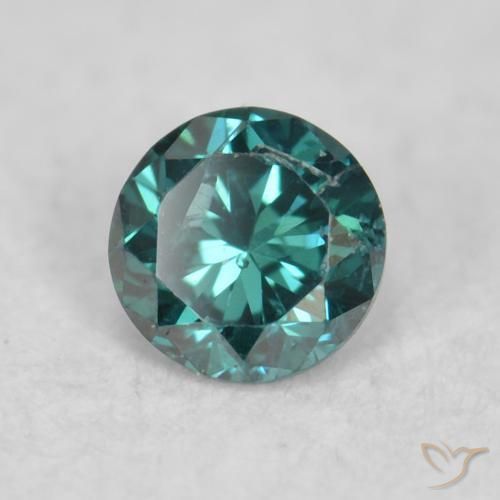 Diamante Verde naturale da 0.06 ct, Rotondo, VS-SI