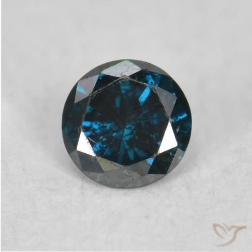 0.04ct Naturale Blu Diamante, Rotondo, VS-SI