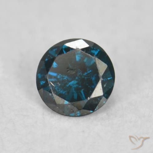 Diamante Blu naturale da 0.04 ct, Rotondo, VS-SI