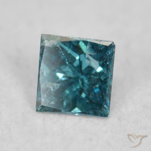 Diamante Blu naturale da 0.03 ct, Quadrato, VS-SI