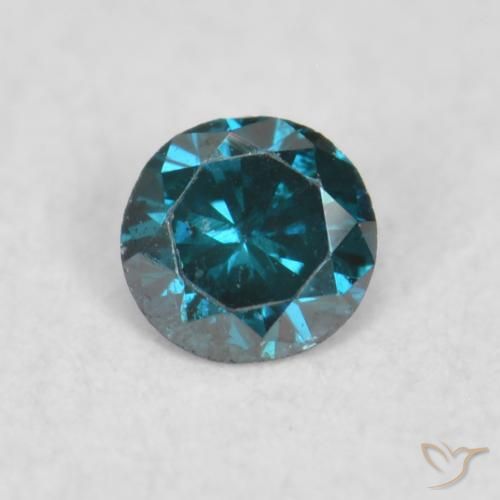 0.03ct Naturale Blu Diamante, Rotondo, VS