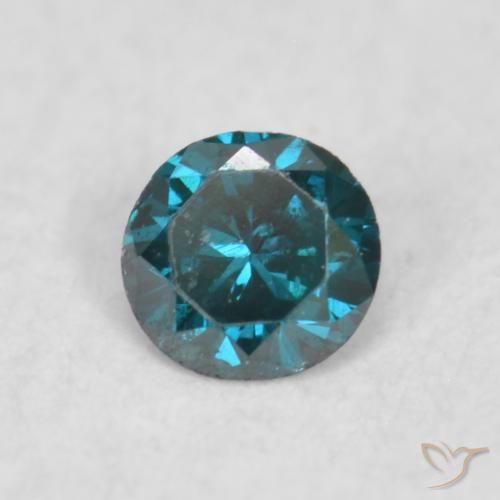 Diamante Blu naturale da 0.03 ct, Rotondo, VS