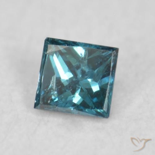 Diamante Blu naturale da 0.03 ct, Quadrato, VS