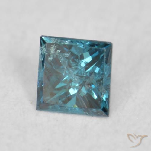 Diamante Blu naturale da 0.04 ct, Quadrato, VS