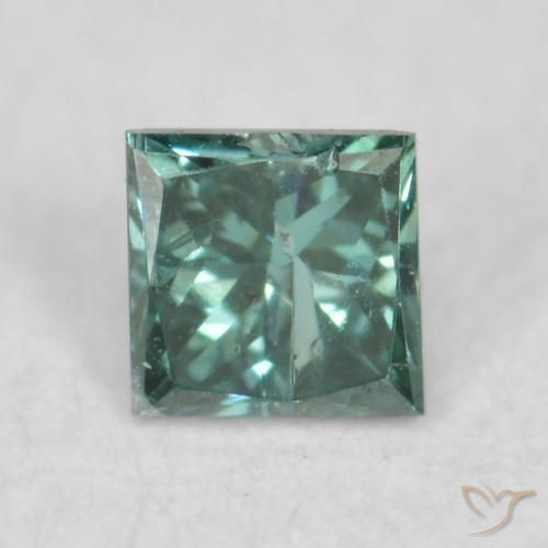 0.08ct Naturale Verde Diamante, Quadrato, VS