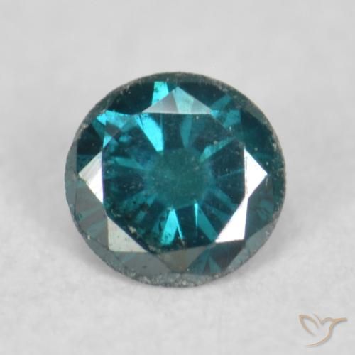 0.07ct Naturale Blu Diamante, Rotondo, VS