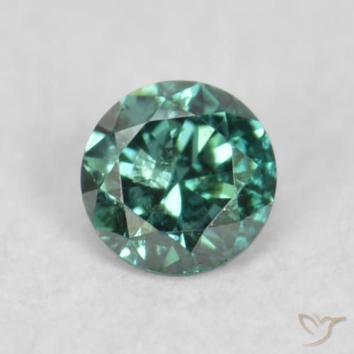 0.06ct Naturale Verde Diamante, Rotondo, SI