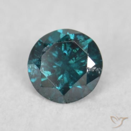 Diamante Blu naturale da 0.06 ct, Rotondo, SI