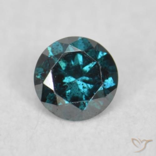 0.05ct Naturale Blu Diamante, Rotondo, VS