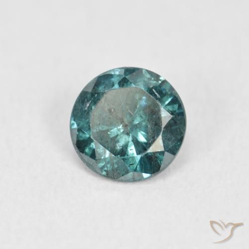 Diamante Blu naturale da 0.38 ct, Rotondo, SI