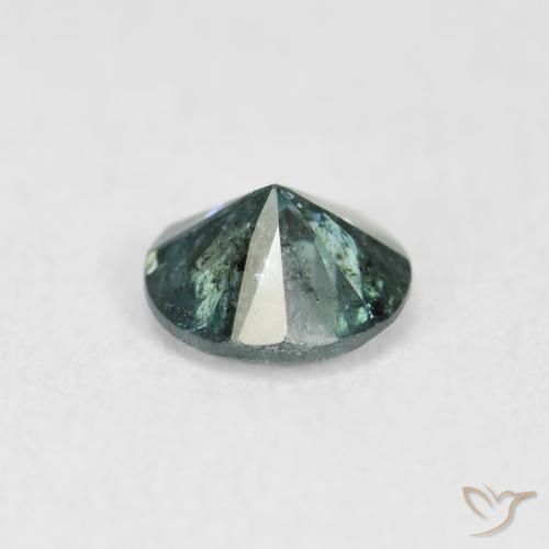 Diamante Blu naturale da 0.38 ct, Rotondo, SI