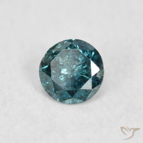 Diamante Blu naturale da 0.07 ct, Rotondo, SI